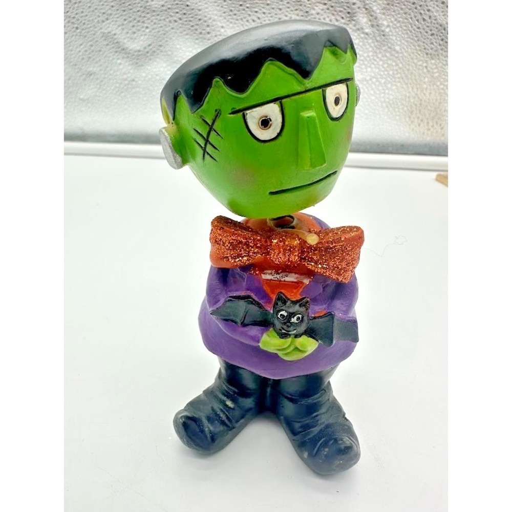 Rare Vintage Frankenstein Bobblehead Halloween Decor Gothic Spooky Figure 5"